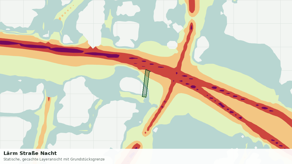 Statische Kartenansicht: Lärm Straße Nacht