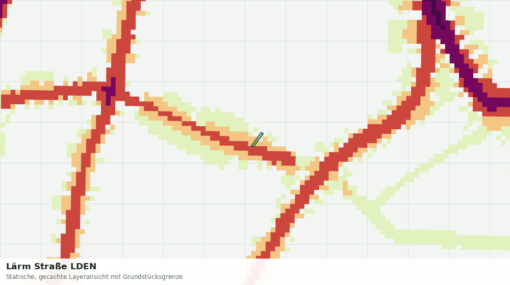 Statische Kartenansicht: Lärm Straße LDEN