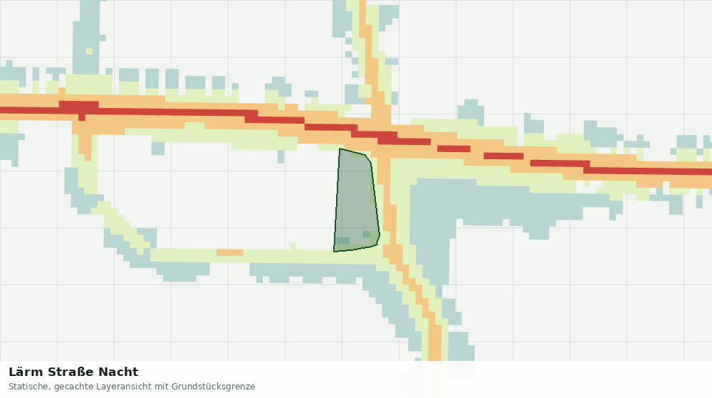 Statische Kartenansicht: Lärm Straße Nacht