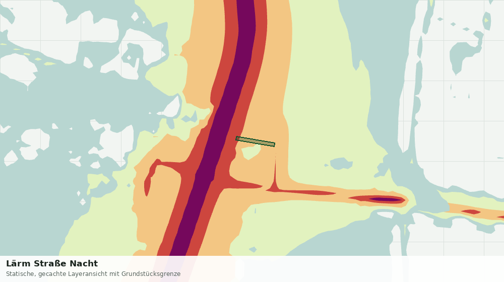 Statische Kartenansicht: Lärm Straße Nacht