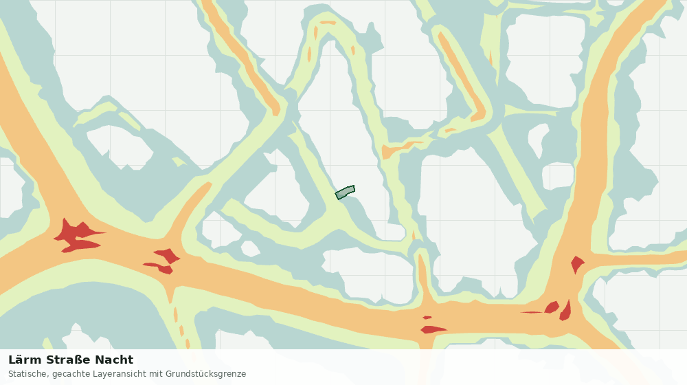 Statische Kartenansicht: Lärm Straße Nacht