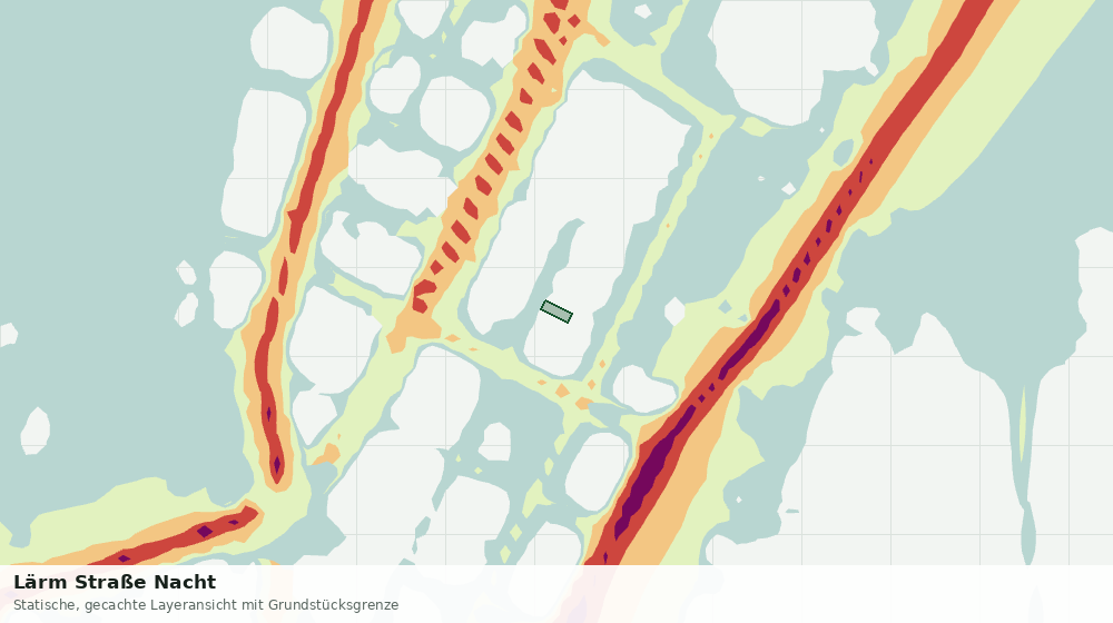Statische Kartenansicht: Lärm Straße Nacht