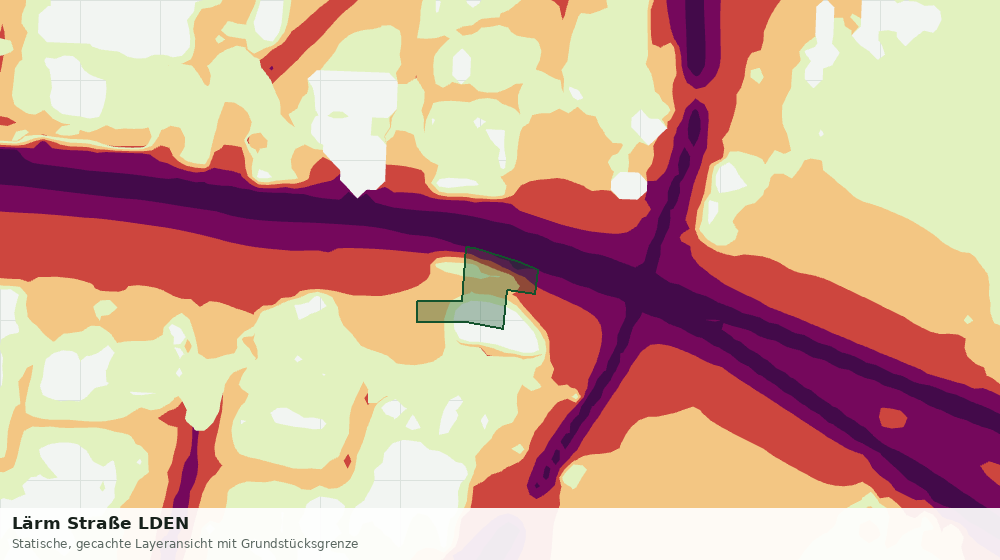 Statische Kartenansicht: Lärm Straße LDEN