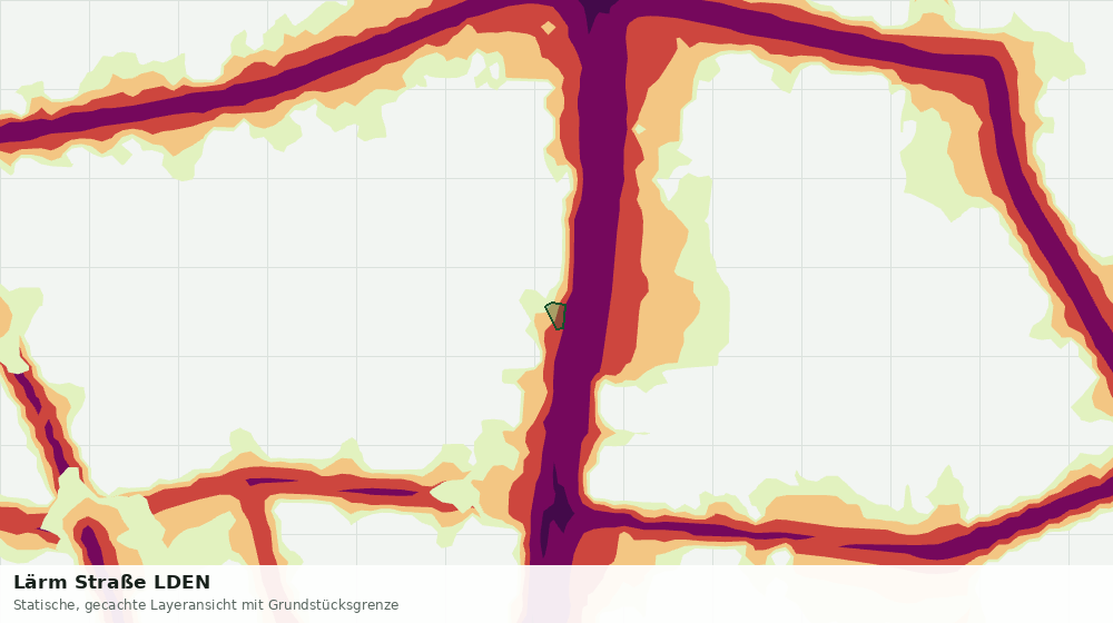 Statische Kartenansicht: Lärm Straße LDEN