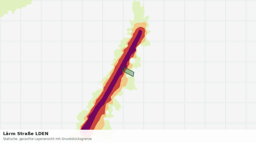 Statische Kartenansicht: Lärm Straße LDEN