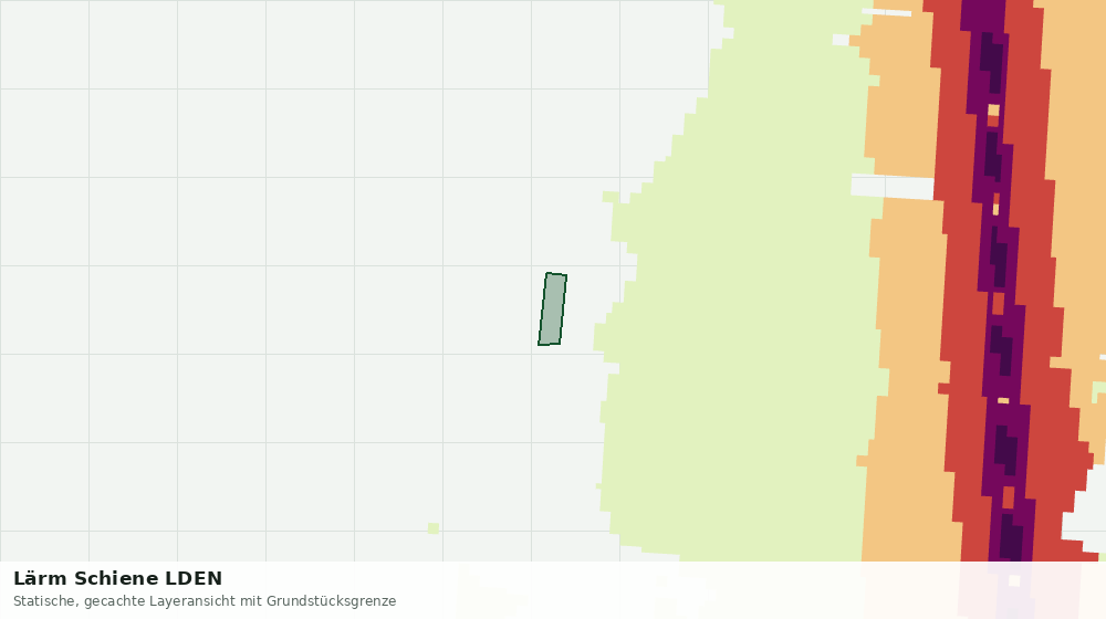 Statische Kartenansicht: Lärm Schiene LDEN