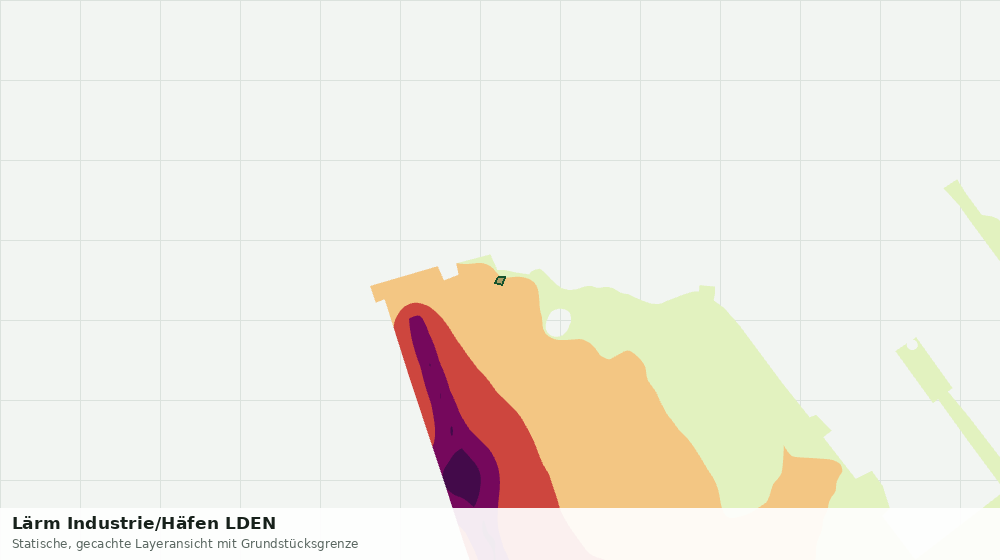 Statische Kartenansicht: Lärm Industrie/Häfen LDEN