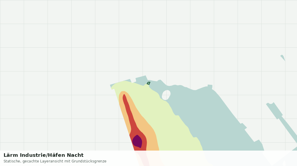 Statische Kartenansicht: Lärm Industrie/Häfen Nacht