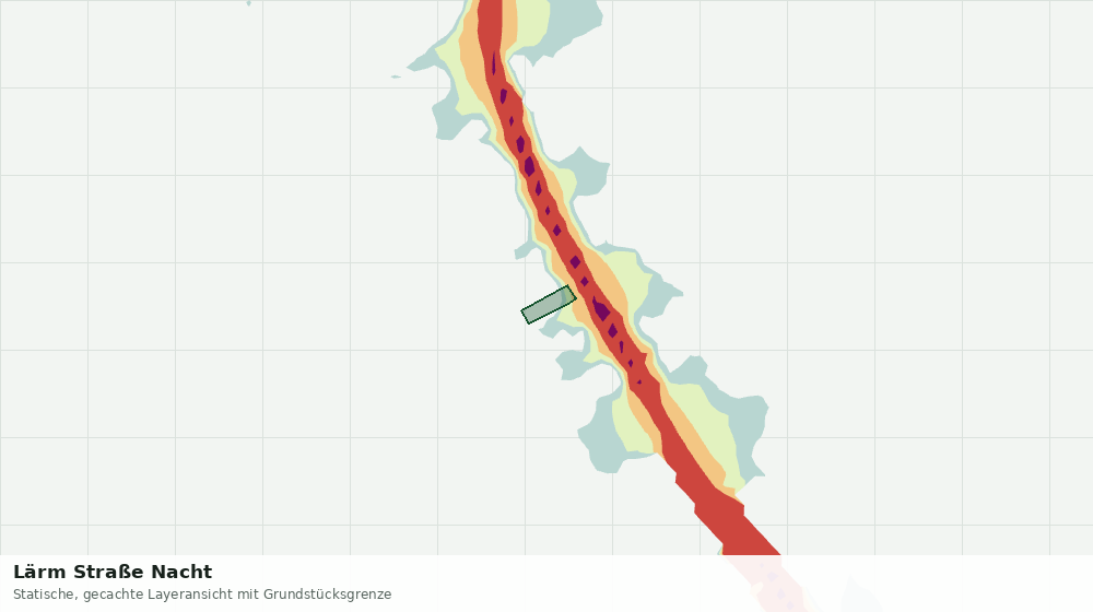 Statische Kartenansicht: Lärm Straße Nacht