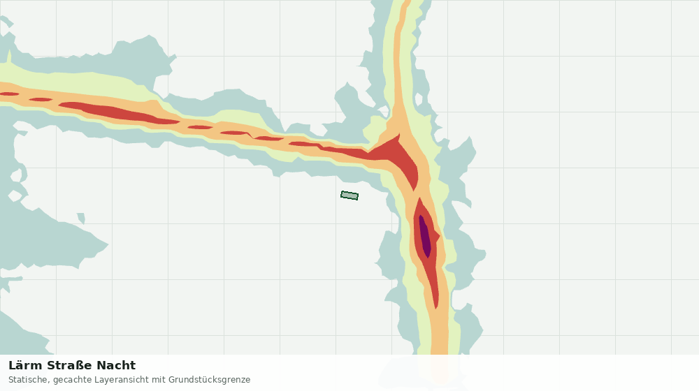 Statische Kartenansicht: Lärm Straße Nacht