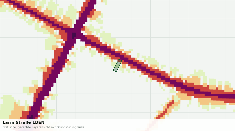 Statische Kartenansicht: Lärm Straße LDEN