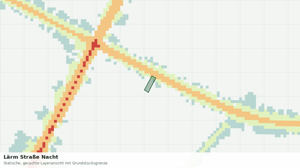 Statische Kartenansicht: Lärm Straße Nacht