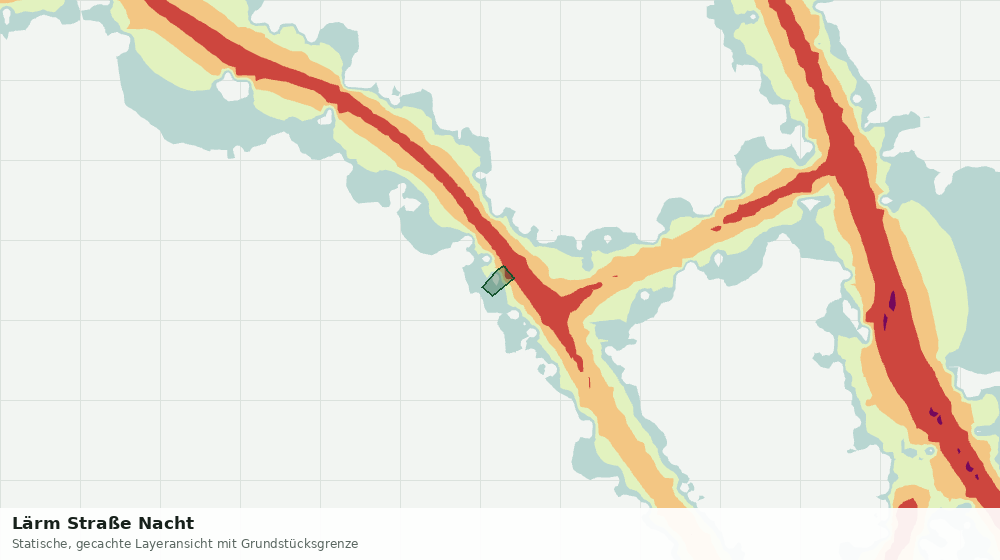 Statische Kartenansicht: Lärm Straße Nacht