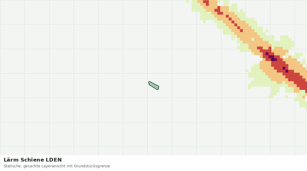Statische Kartenansicht: Lärm Schiene LDEN