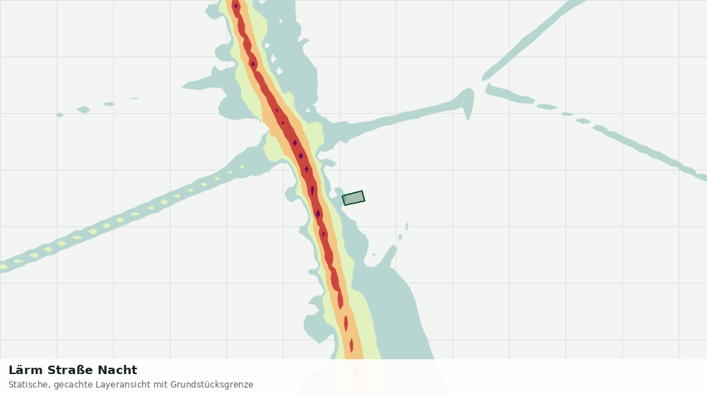 Statische Kartenansicht: Lärm Straße Nacht