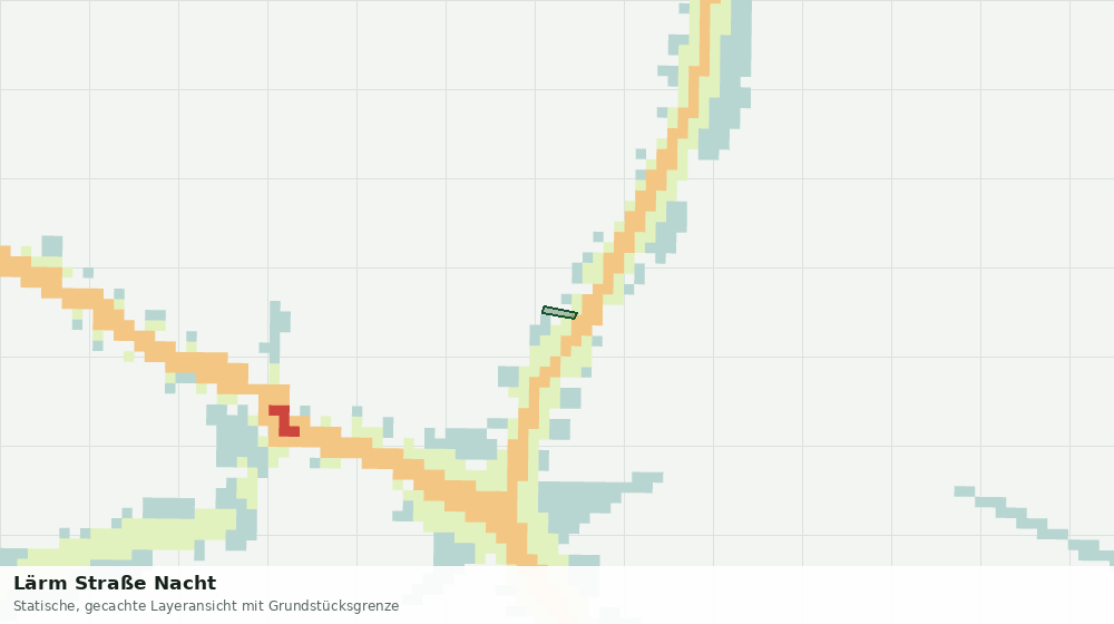 Statische Kartenansicht: Lärm Straße Nacht