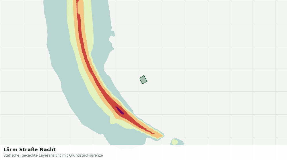 Statische Kartenansicht: Lärm Straße Nacht