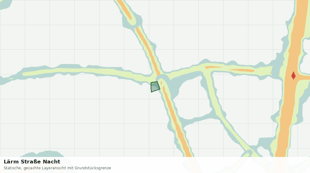 Statische Kartenansicht: Lärm Straße Nacht