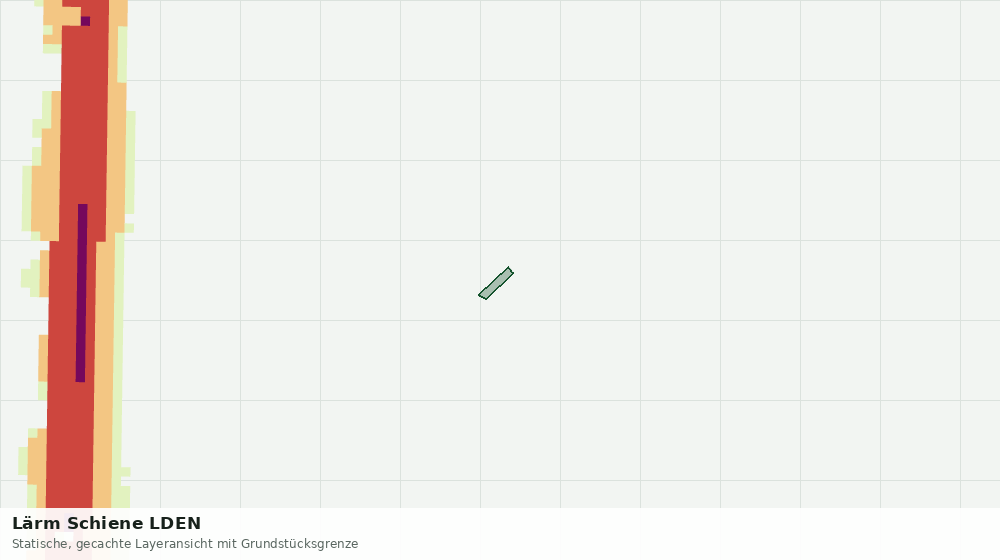 Statische Kartenansicht: Lärm Schiene LDEN