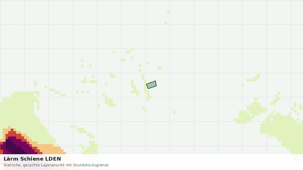 Statische Kartenansicht: Lärm Schiene LDEN