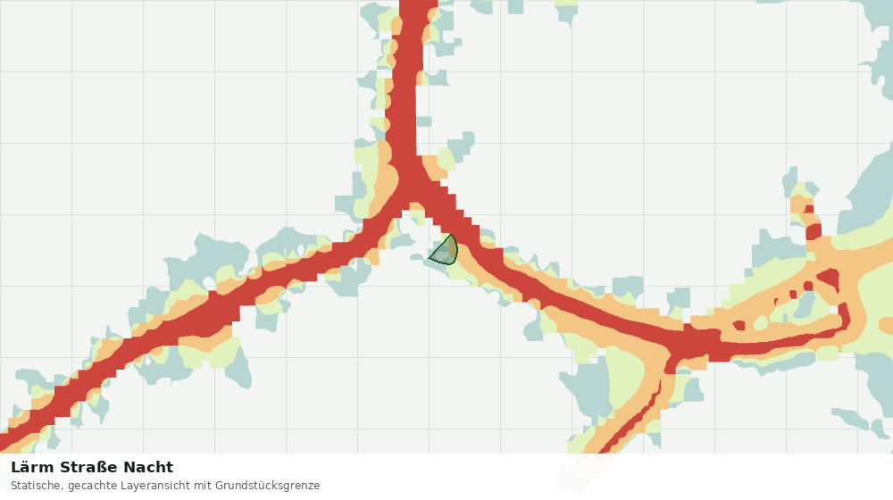 Statische Kartenansicht: Lärm Straße Nacht