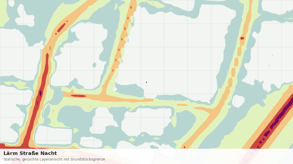 Statische Kartenansicht: Lärm Straße Nacht