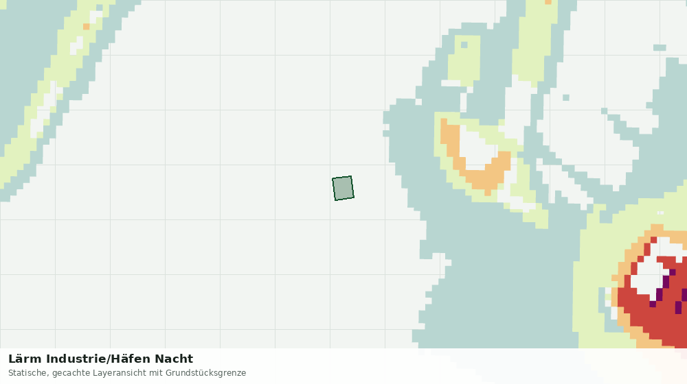 Statische Kartenansicht: Lärm Industrie/Häfen Nacht