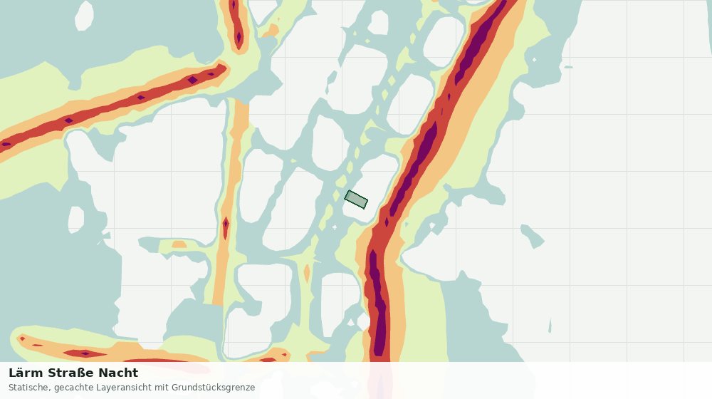 Statische Kartenansicht: Lärm Straße Nacht
