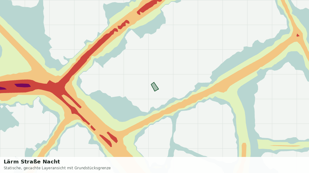 Statische Kartenansicht: Lärm Straße Nacht
