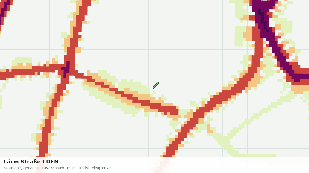 Statische Kartenansicht: Lärm Straße LDEN