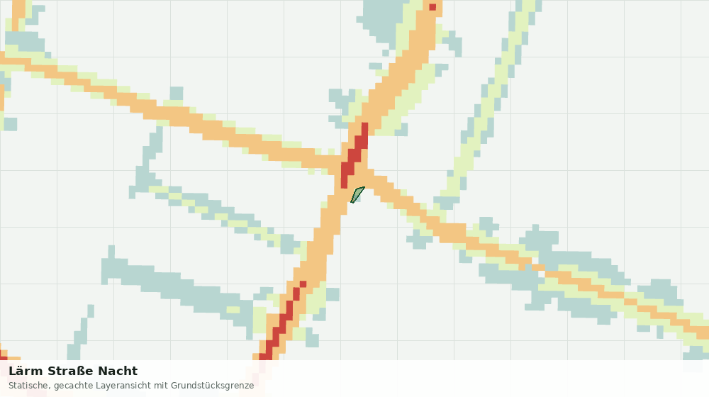Statische Kartenansicht: Lärm Straße Nacht