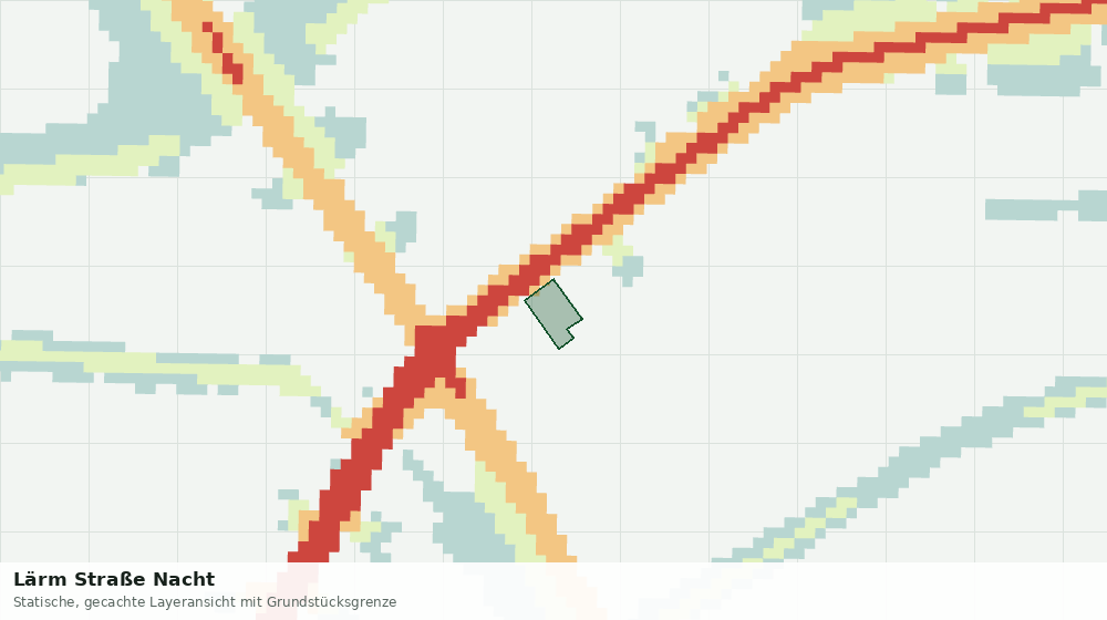 Statische Kartenansicht: Lärm Straße Nacht