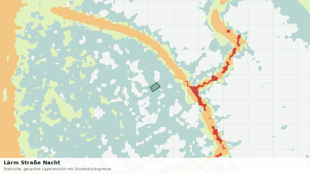 Statische Kartenansicht: Lärm Straße Nacht