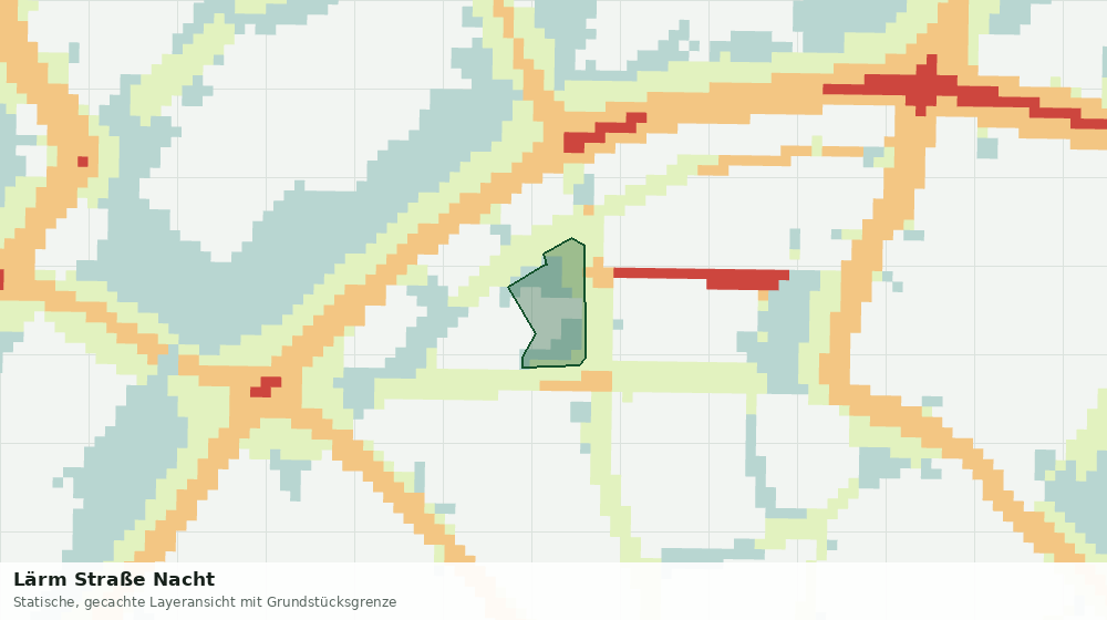 Statische Kartenansicht: Lärm Straße Nacht