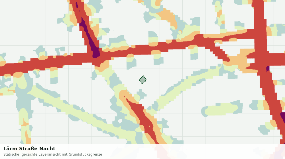Statische Kartenansicht: Lärm Straße Nacht