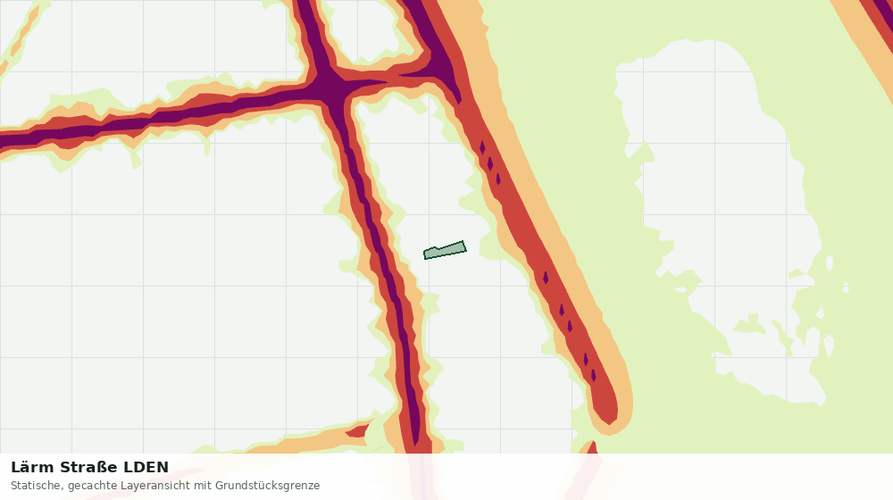 Statische Kartenansicht: Lärm Straße LDEN