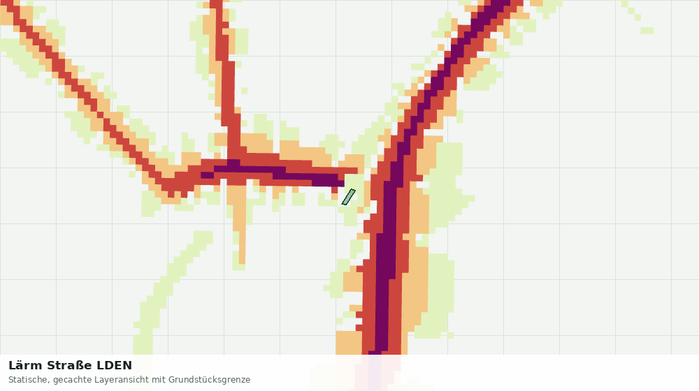 Statische Kartenansicht: Lärm Straße LDEN