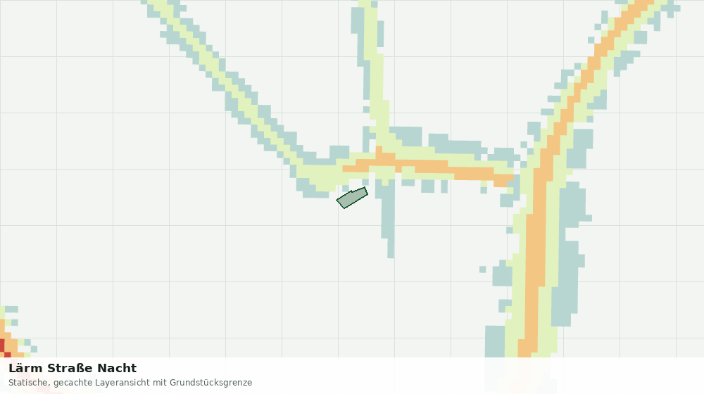 Statische Kartenansicht: Lärm Straße Nacht