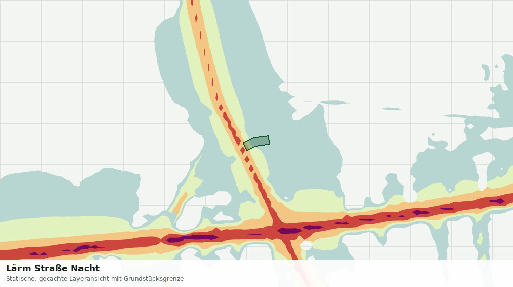 Statische Kartenansicht: Lärm Straße Nacht
