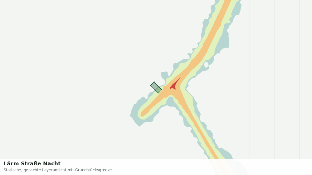 Statische Kartenansicht: Lärm Straße Nacht