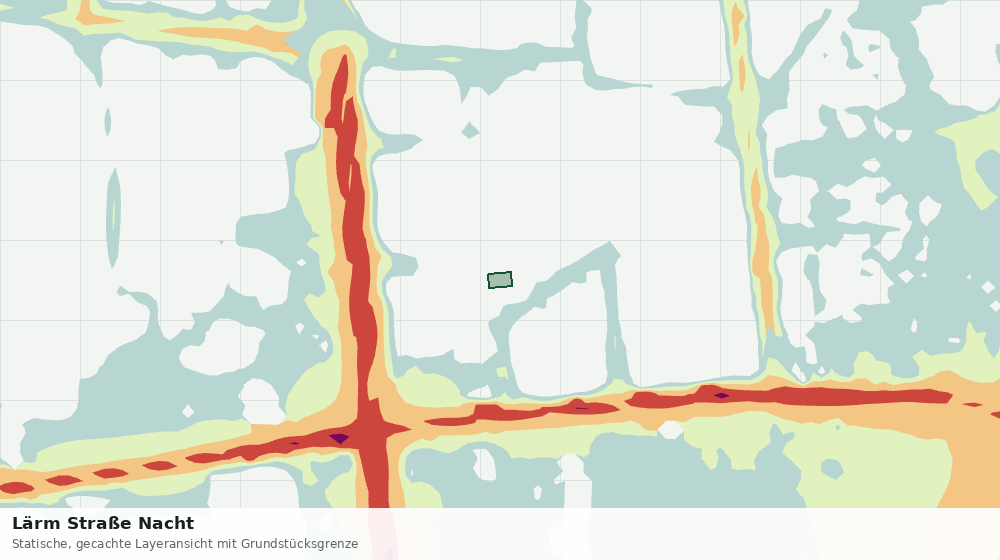 Statische Kartenansicht: Lärm Straße Nacht