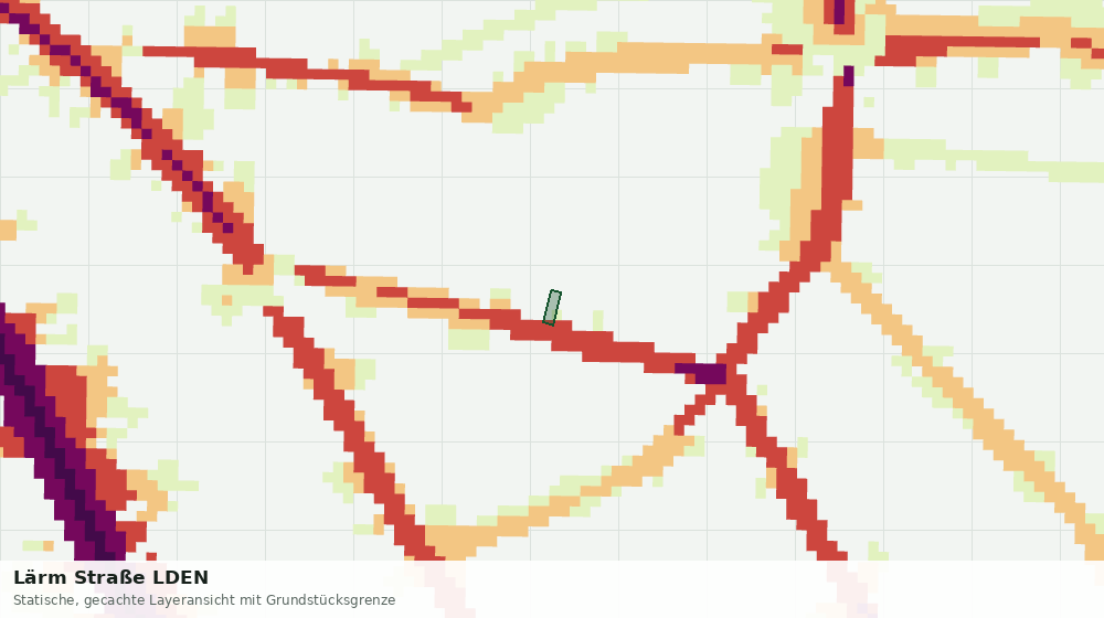 Statische Kartenansicht: Lärm Straße LDEN