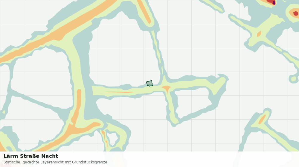 Statische Kartenansicht: Lärm Straße Nacht