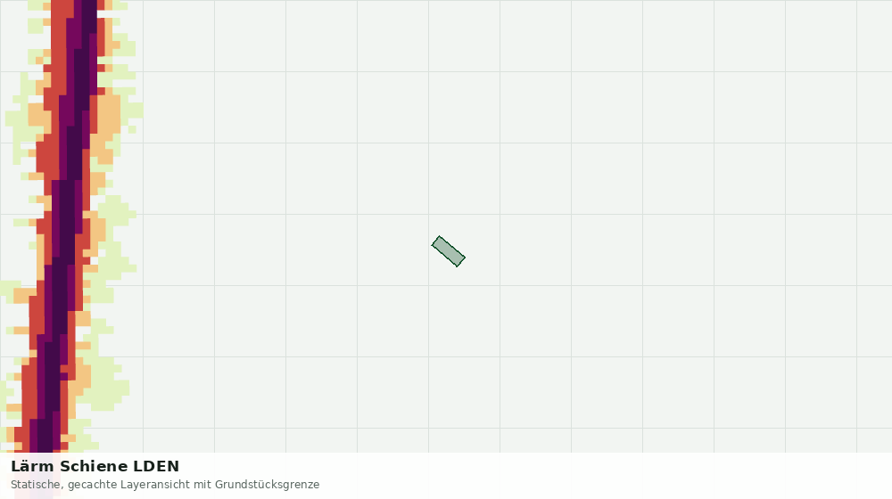 Statische Kartenansicht: Lärm Schiene LDEN