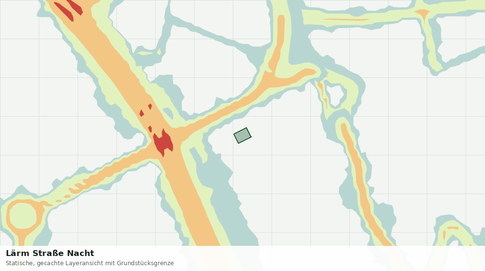 Statische Kartenansicht: Lärm Straße Nacht
