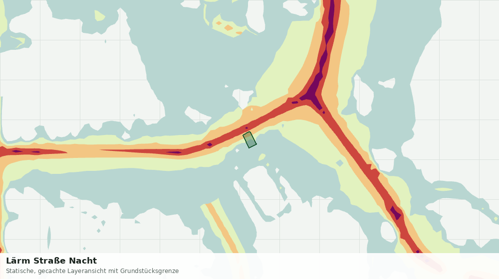 Statische Kartenansicht: Lärm Straße Nacht