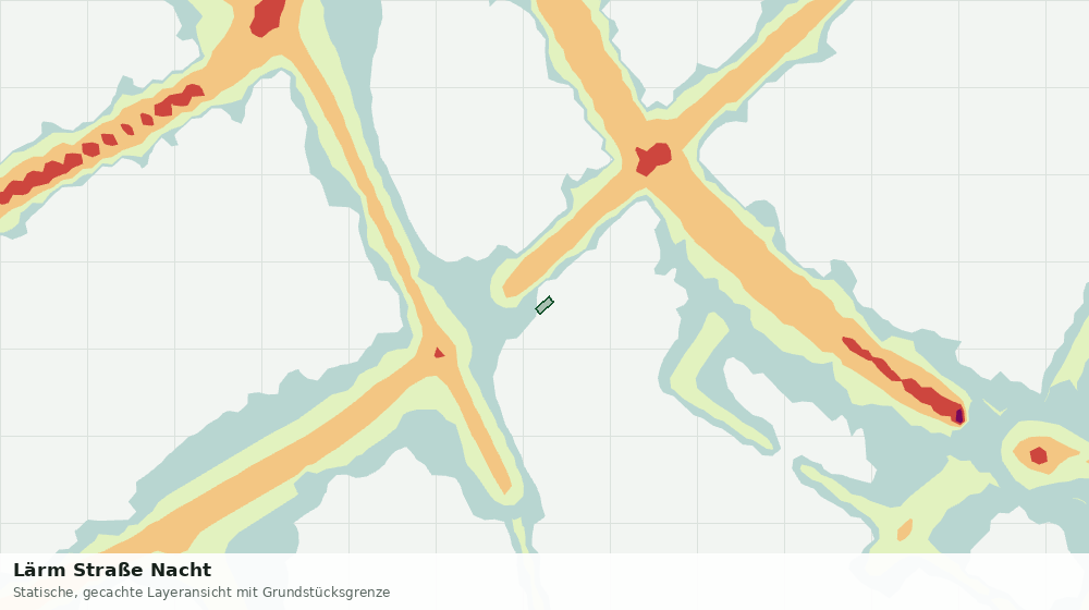 Statische Kartenansicht: Lärm Straße Nacht