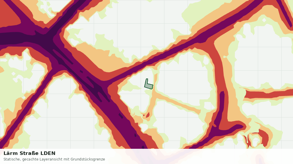 Statische Kartenansicht: Lärm Straße LDEN