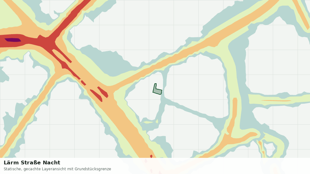 Statische Kartenansicht: Lärm Straße Nacht