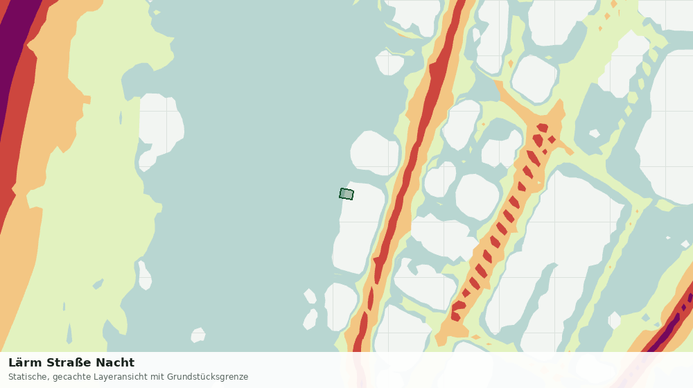 Statische Kartenansicht: Lärm Straße Nacht